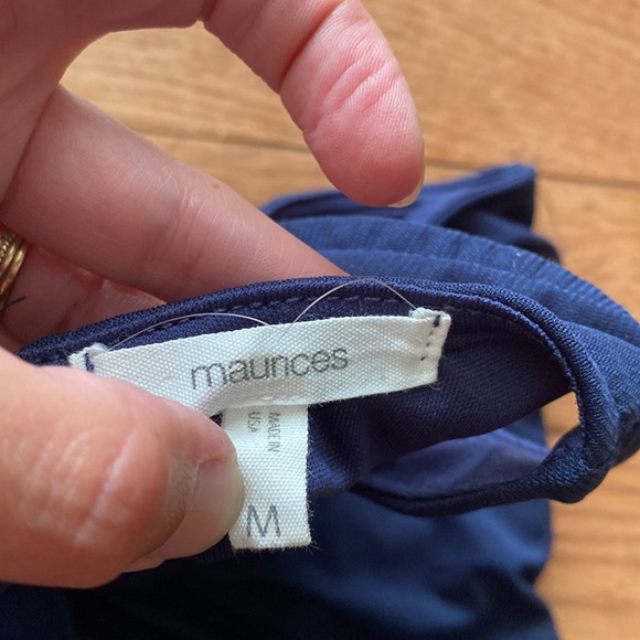 Maurices navy blue layered/tiered sleeveless tank top blouse - Picture 6 of 7